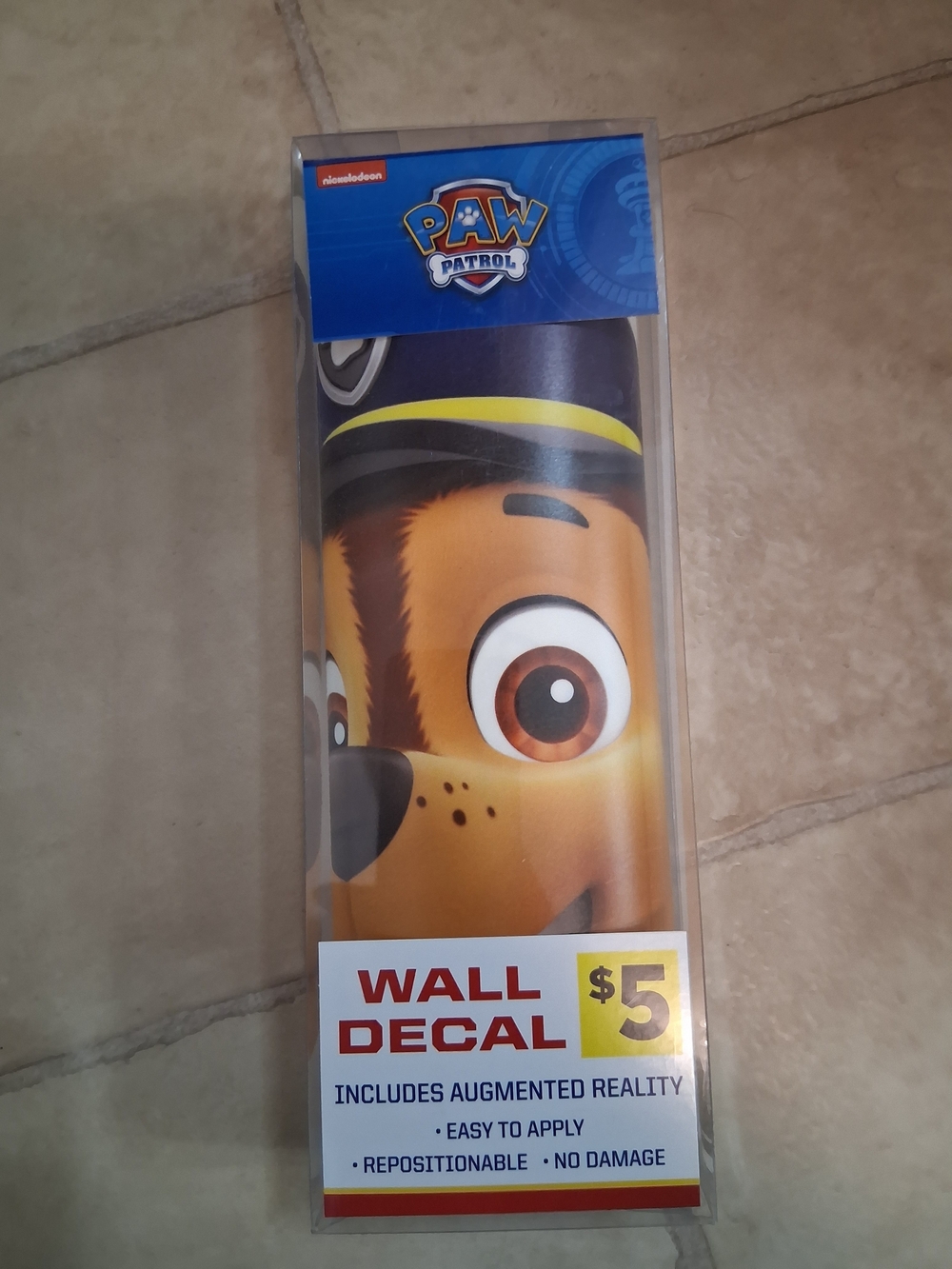 Nickelodeon Paw Patrol Wall Decal Chase Reposition Boy Girl DIY Play Kids Room
